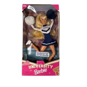 Vintage 1996 Barbie Duke University Mattel University Cheerleader Edition NIB